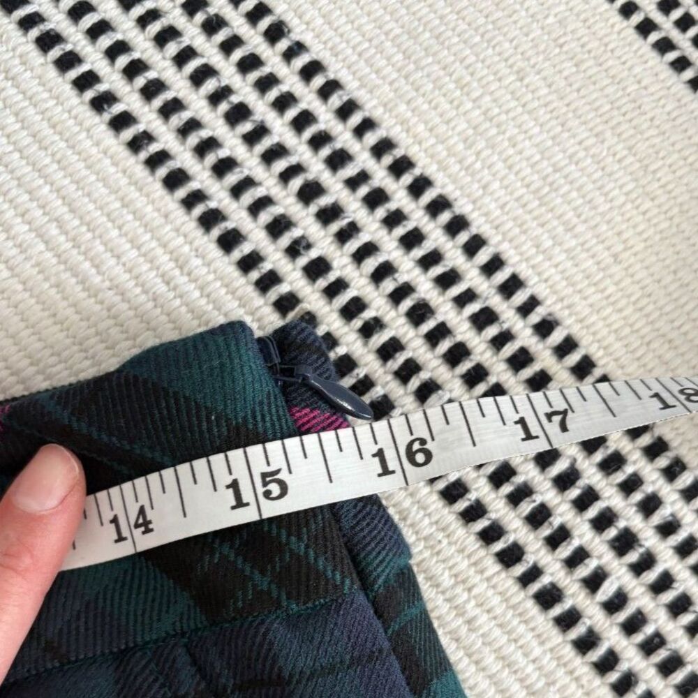 10P CHARTER CLUB Plaid Work Pants Petite Zip Side - Picture 4 of 6